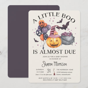 Halloween Pumpkin Little Boo Baby Dusche Einladung