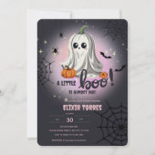 Halloween Pumpkin Little Boo Baby Dusche Einladung (Vorderseite)
