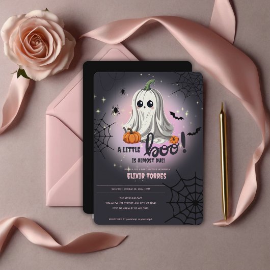Halloween Pumpkin Little Boo Baby Dusche Einladung