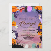 Halloween Pumpkin Little Boo Baby Shower Einladung (Vorderseite)