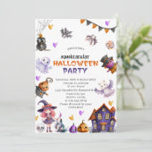 Halloween Pumpkin Little Boo Baby ShowerEinladung Einladung (Stehend Vorderseite)