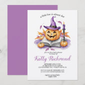 Halloween Pumpkin Little Boo Babydusche Einladung (Vorne/Hinten)