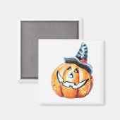 Halloween Pumpkin Magnet (Vorderseite/Rückseite)
