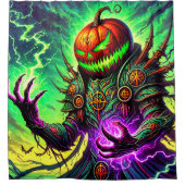 Halloween Pumpkin Man Duschvorhang (Vorderseite)