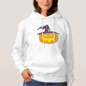 Halloween Pumpkin mit einem Hexenhut Frauen Hoodie (Vorderseite)