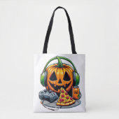 Halloween Pumpkin mit Kopfhörern und Spielen? Tasche (Vorderseite)
