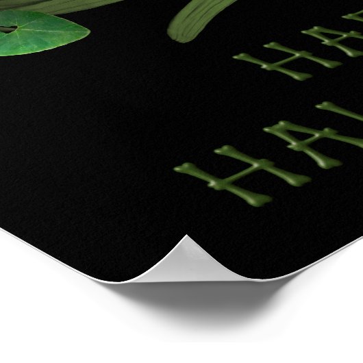 Halloween Pumpkin mit Reben Poster (Ecke)