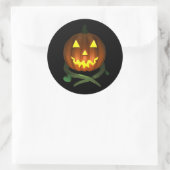 Halloween Pumpkin mit Reben Runder Aufkleber (Tasche)