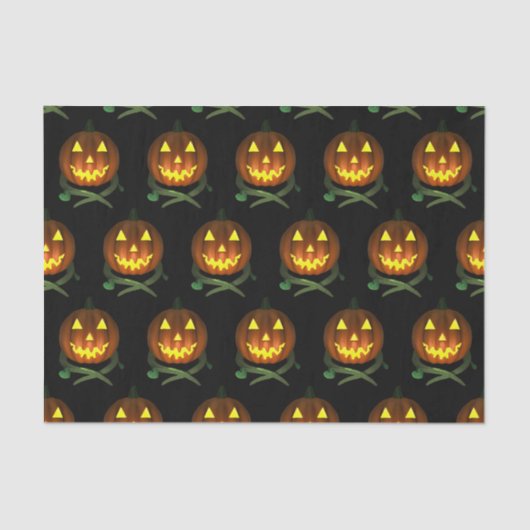 Halloween Pumpkin mit Reben Seidenpapier (Vorderseite)