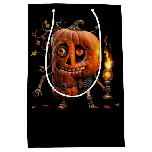 Halloween Pumpkin Mittlere Geschenktüte (Vorderseite)