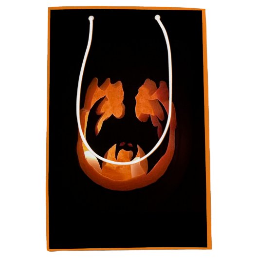 Halloween Pumpkin Mittlere Geschenktüte (Vorderseite)