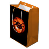 Halloween Pumpkin Mittlere Geschenktüte (Rückseite Schrägansicht)