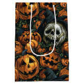 Halloween Pumpkin Mittlere Geschenktüte (Rückseite)