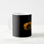 Halloween Pumpkin Monster USA Flag Kaffeetasse (Vorderseite Links)