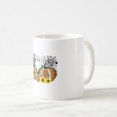Halloween Pumpkin Music Symbols Musiklehrer Kaffeetasse (VorderseiteRechts)