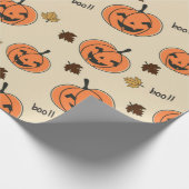 Halloween Pumpkin Nahtloses Muster Geschenkpapier (Ecke)