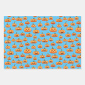 Halloween Pumpkin Nahtloses Muster Geschenkpapier Set (Vorderseite 2)