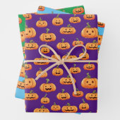 Halloween Pumpkin Nahtloses Muster Geschenkpapier Set (Beispiel)