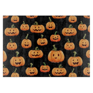 Halloween Pumpkin Nahtloses Muster Schneidebrett