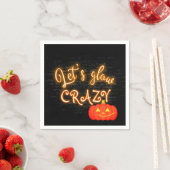 Halloween Pumpkin Neon Sign auf Brillenwand Serviette (Beispiel)