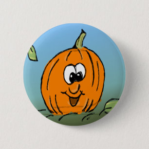 Halloween Pumpkin Niedlich Lächeln freundlich Button