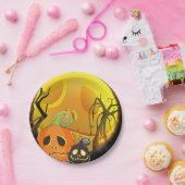 Halloween Pumpkin Niedlich Whimsical Party Pappteller (Party)