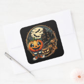 Halloween Pumpkin Nr. 2 Classic Square Stickers (Umschlag)