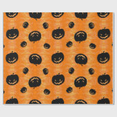 Halloween Pumpkin Orange Geschenkpapier (Flach)