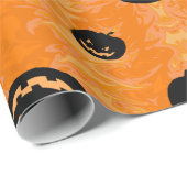 Halloween Pumpkin Orange Geschenkpapier (Rolleneckpunkt)