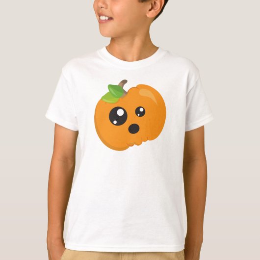 Halloween Pumpkin, Orange Pumpkin, Trick oder Tret T-Shirt (Vorderseite)