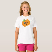 Halloween Pumpkin, Orange Pumpkin, Trick oder Tret T-Shirt (Vorne ganz)