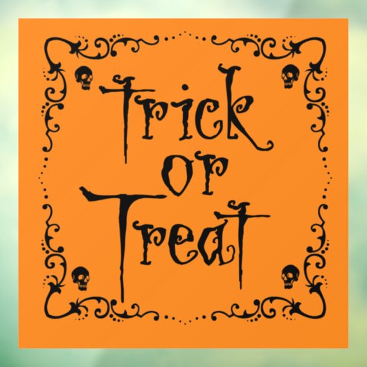 Halloween Pumpkin Orange Trick oder Treat Fensteraufkleber (Blatt 3)