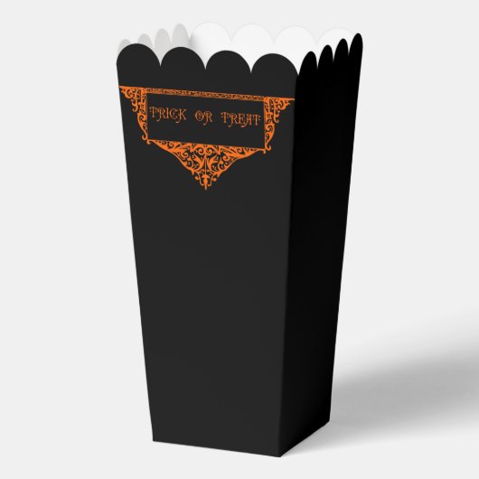 Halloween Pumpkin Orange Trick oder Treat Geschenkschachtel (Rückseite)