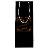 Halloween Pumpkin Orange Trick oder Treat Geschenktüte Für Weinflaschen (Rückseite)