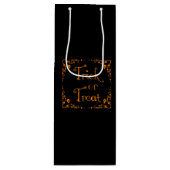 Halloween Pumpkin Orange Trick oder Treat Geschenktüte Für Weinflaschen (Vorderseite)