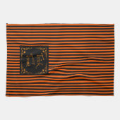 Halloween Pumpkin Orange Trick oder Treat Geschirrtuch (Horizontal)