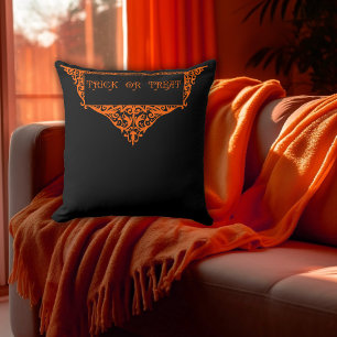 Halloween Pumpkin Orange Trick oder Treat Kissen