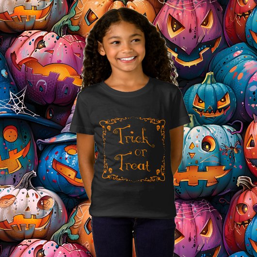 Halloween Pumpkin Orange Trick oder Treat T-Shirt