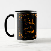 Halloween Pumpkin Orange Trick oder Treat Tasse (Links)