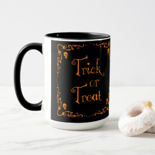 Halloween Pumpkin Orange Trick oder Treat Tasse