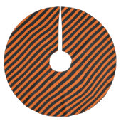 Halloween Pumpkin Orange und Black Polyester Weihnachtsbaumdecke (Vorderseite)