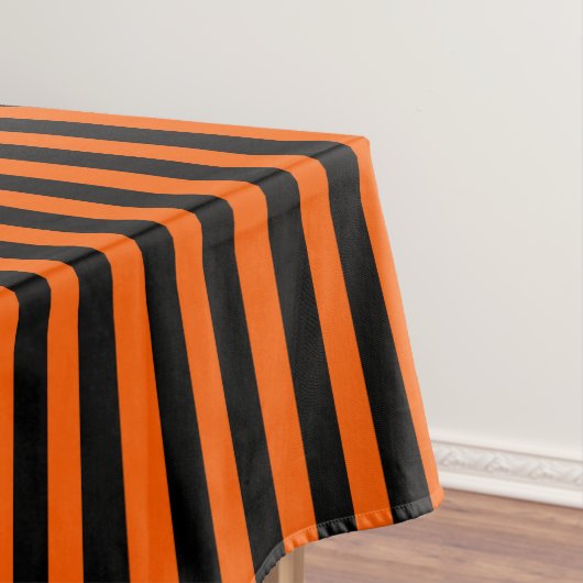 Halloween Pumpkin Orange und Black Strip Tischdecke (Beispiel)