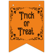 Halloween Pumpkin Orange und Black Trick oder Tref Wimpelkette (Erste Fahne)