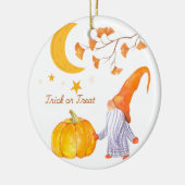 Halloween Pumpkin-Orangenschmuck Keramik Ornament (Links)