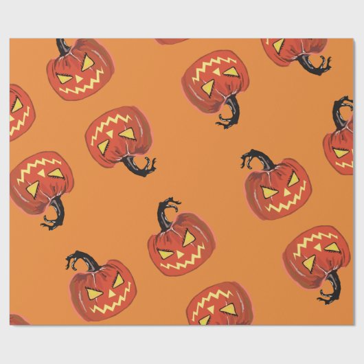 Halloween Pumpkin Packpapier (Flach)
