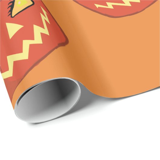 Halloween Pumpkin Packpapier (Rolleneckpunkt)