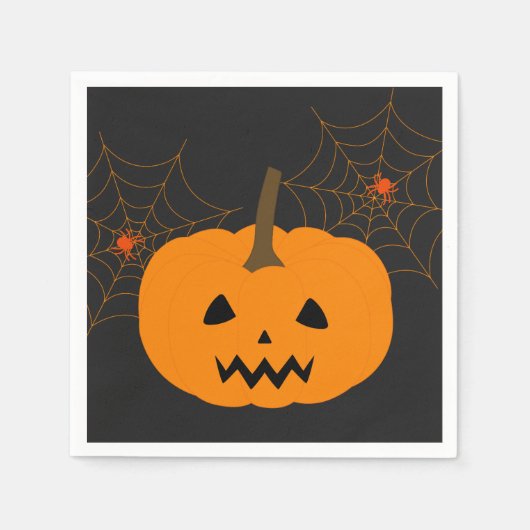 Halloween Pumpkin Paper Napkin Serviette (Vorderseite)