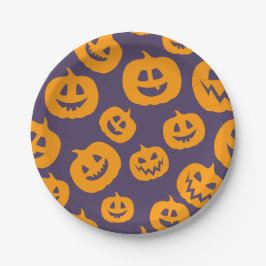 Halloween Pumpkin Paper Plate Pappteller
