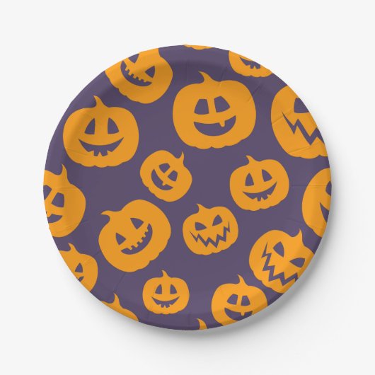 Halloween Pumpkin Paper Plate Pappteller (Vorderseite)