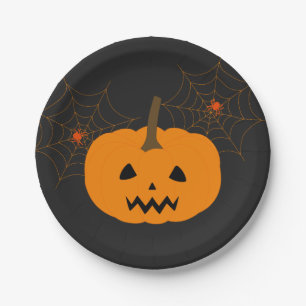 Halloween Pumpkin Paper Plate Pappteller